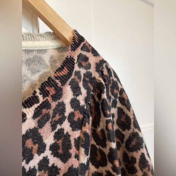 🐆Anthroplogie CASHMERE Puff-Sleeve Cardigan Sweater Maeve NEW Medium - Picture 11 of 15